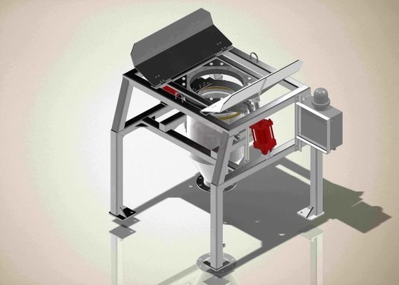 1000kg Q235 Bulk Bag Unloader With Tubular Chain Conveyor
